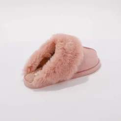 Sloffen|Sloffen<Blancheporte Muiltjes met nepbont roze