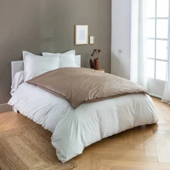 Donsdeken|Dekbed<Blancheporte Natuurlijk donsdeken met dons en pluimpjes taupe