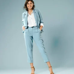 Broek|Jurk<Blancheporte Nauwsluitende 7/8-broek, speciaal voor kleine lengtes hemelsblauw