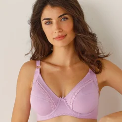 Beha<Blancheporte Omhullende beha in katoen met beugels - set van 2 blauw + parma