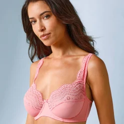 Beha<Confidence Lingerie Omhullende beha in microvezeltricot Osilio, met flexibele beugels roze