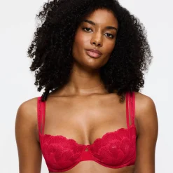 Beha<Triumph Omhullende beha "Palina Moonlight kiss" - met beugels rood