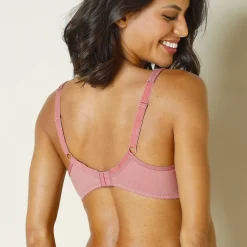 Beha<Confidence Lingerie Omhullende beugelbeha Tropea, effen en met bloemenprint - set van 2 grenadine + zwart