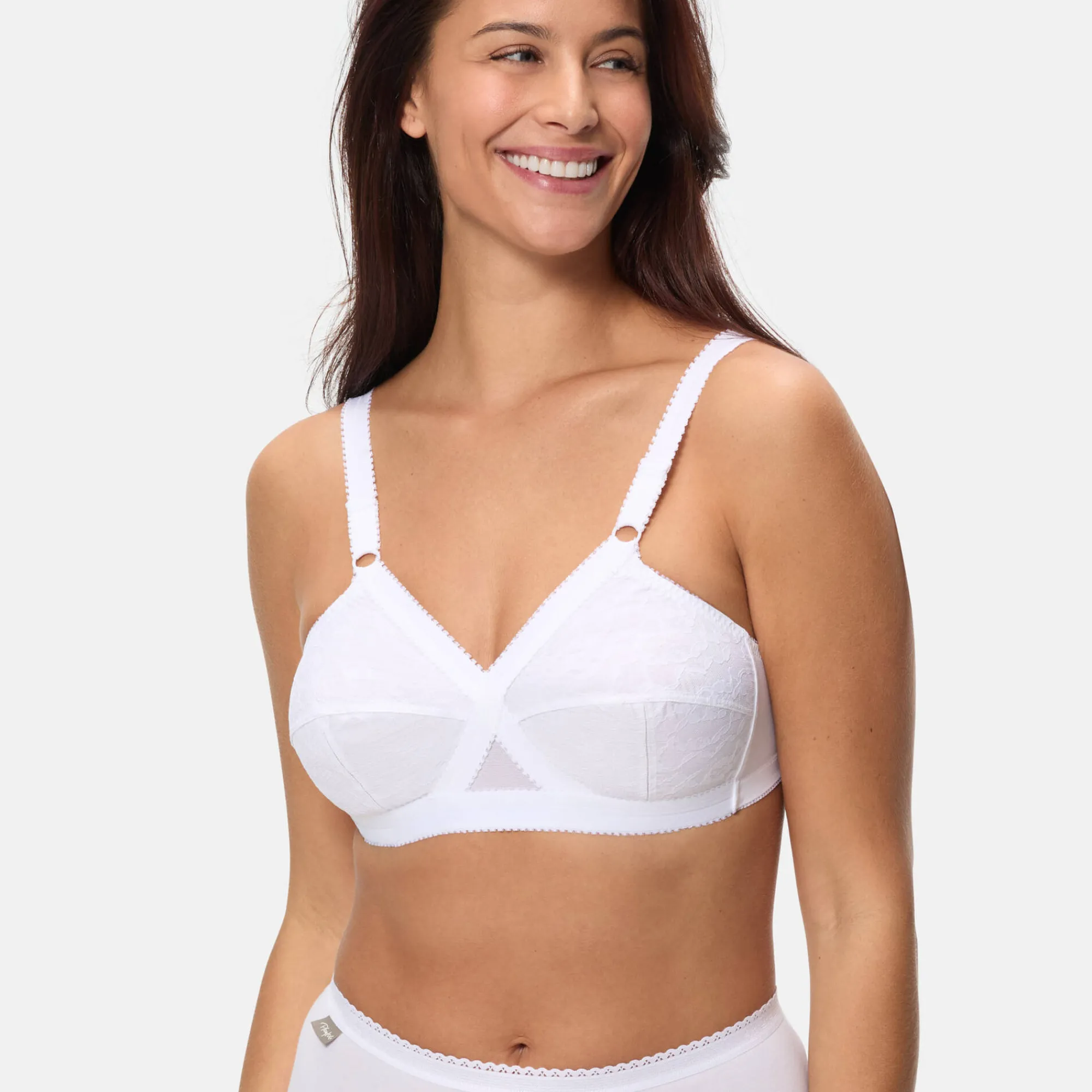 Beha<Playtex Omhullende en verhullende beha "Cross Your Heart Iconic" - zonder beugels wit