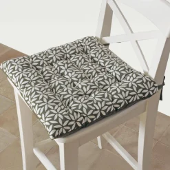 Stoelkussentje<Blancheporte Omkeerbaar stoelkussentje - set van 2 kaki