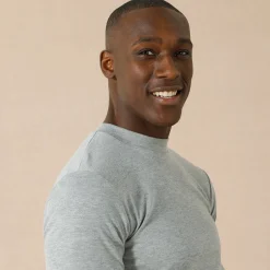 Ondergoed<Thermoperle Ondershirt voor heren, opstaande hals en lange mouwen, intense warmte - set van 2 chiné grijs