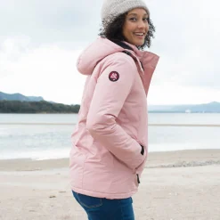 Parka En Donsjas<Outdoor Collection Ondoorlatende effen parka met fleecevoering grijsroze
