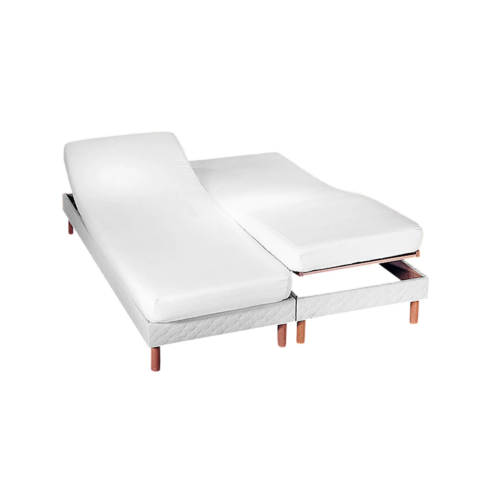 Matrasbeschermer<Blancheporte Ondoorlatende matrasbeschermer voor geleed beddengoed wit