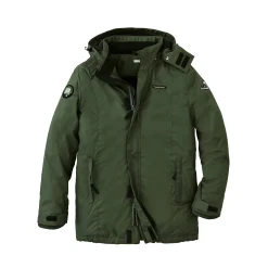 Mantel En Jas<Blancheporte Ondoorlatende parka met fleecevoering en kap kaki