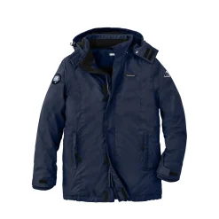 Mantel En Jas<Blancheporte Ondoorlatende parka met fleecevoering en kap marine