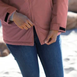 Parka En Donsjas<Blancheporte Ondoorlatende parka met rits en afneembare kap grijsroze