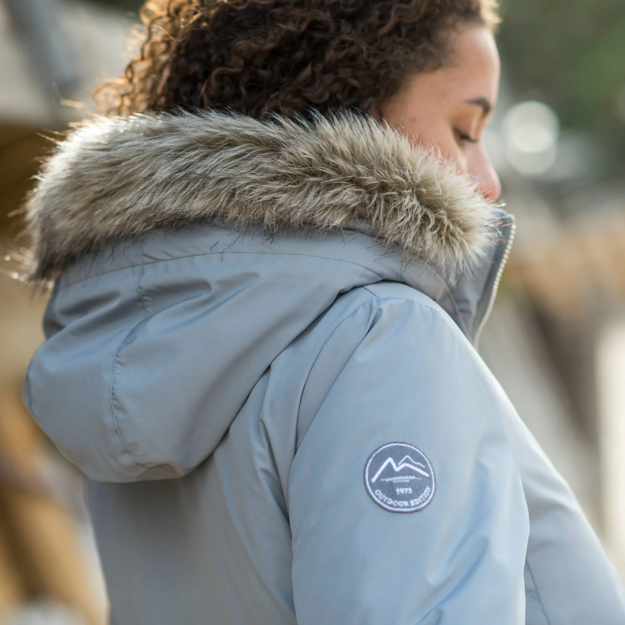 Parka En Donsjas<Blancheporte Ondoorlatende parka met rits en afneembare kap grijs