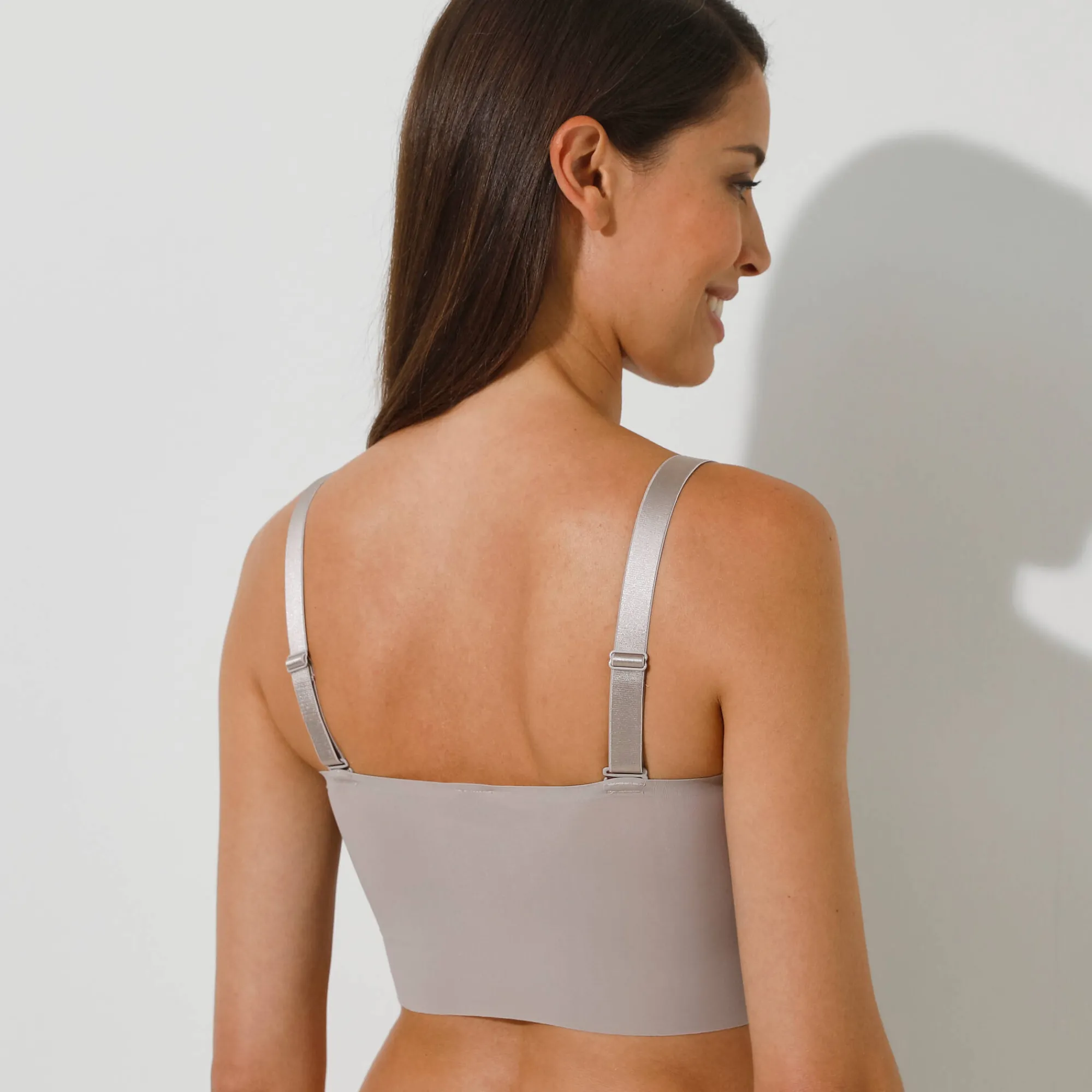 Beha<Blancheporte Onzichtbare brassière met verwijderbare bandjes - zonder beugels taupe