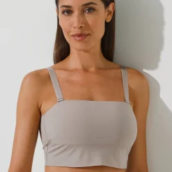 Beha<Blancheporte Onzichtbare brassière met verwijderbare bandjes - zonder beugels taupe