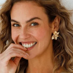 Sieraden En Feestaccessoires|Accessoires En Juwelen<Blancheporte Oorbellen met e blaadjes goudkleurig