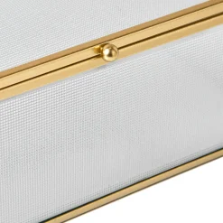Feestdecoratie|Decoratieartikel<Blancheporte Opbergdoos in glas en metaal goudkleurig