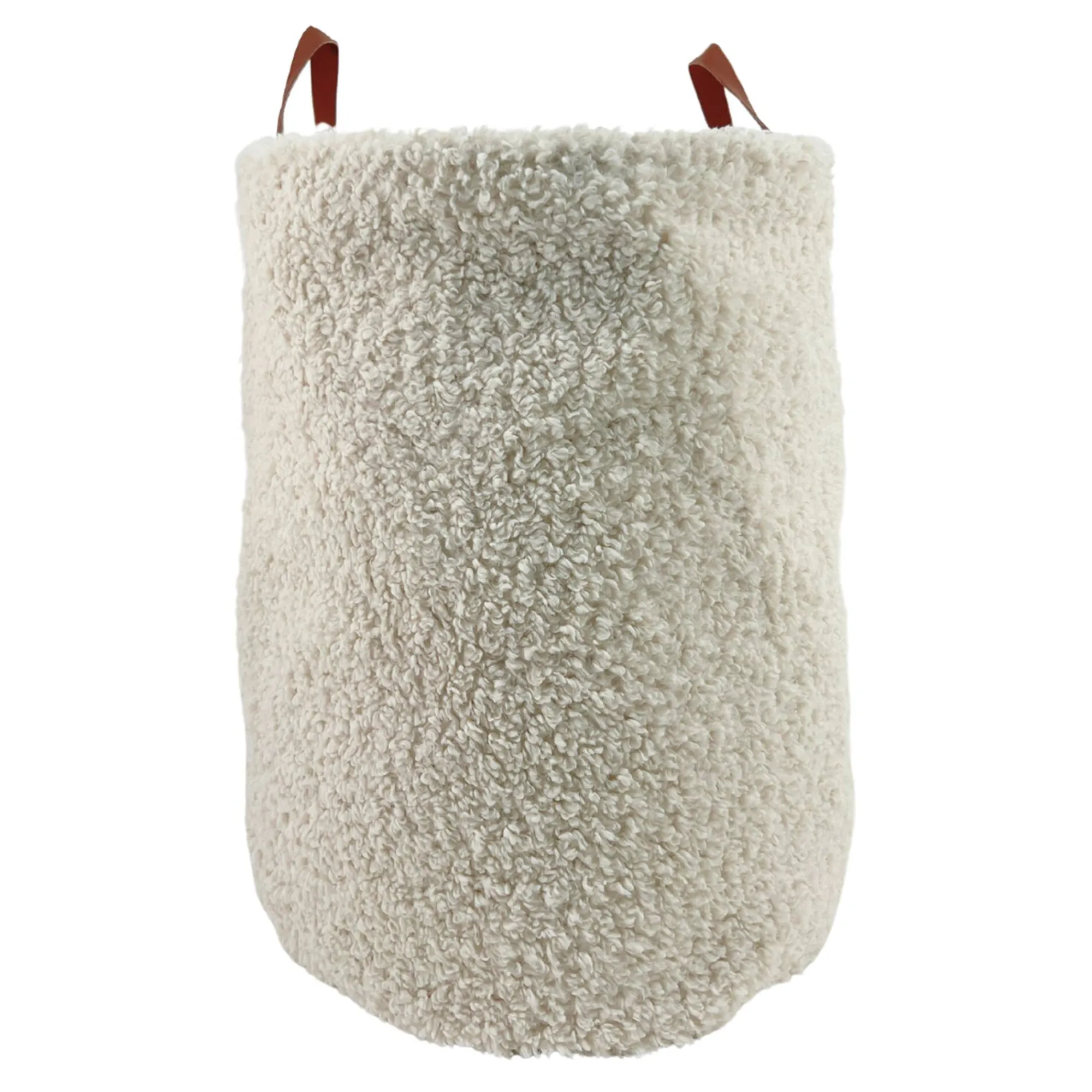 Kinderdecoratie|Kids Decoratie<Blancheporte Opbergmand in lusjesstof met handvatten ivoorkleur