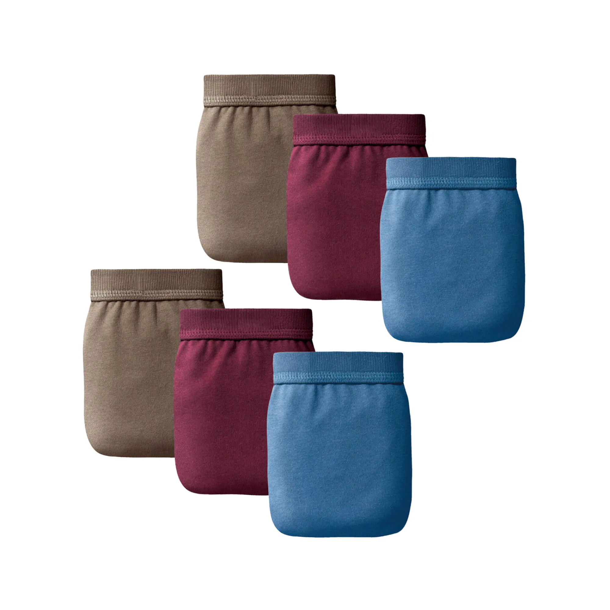 Ondergoed<Blancheporte Open slip met hoge taille - set van 6 bordeaux / blauw