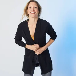 Trui En Vest<Blancheporte Open vest, lange mouwen zwart