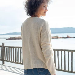 Trui En Vest<Blancheporte Open vest, mix van wol en mohair beige