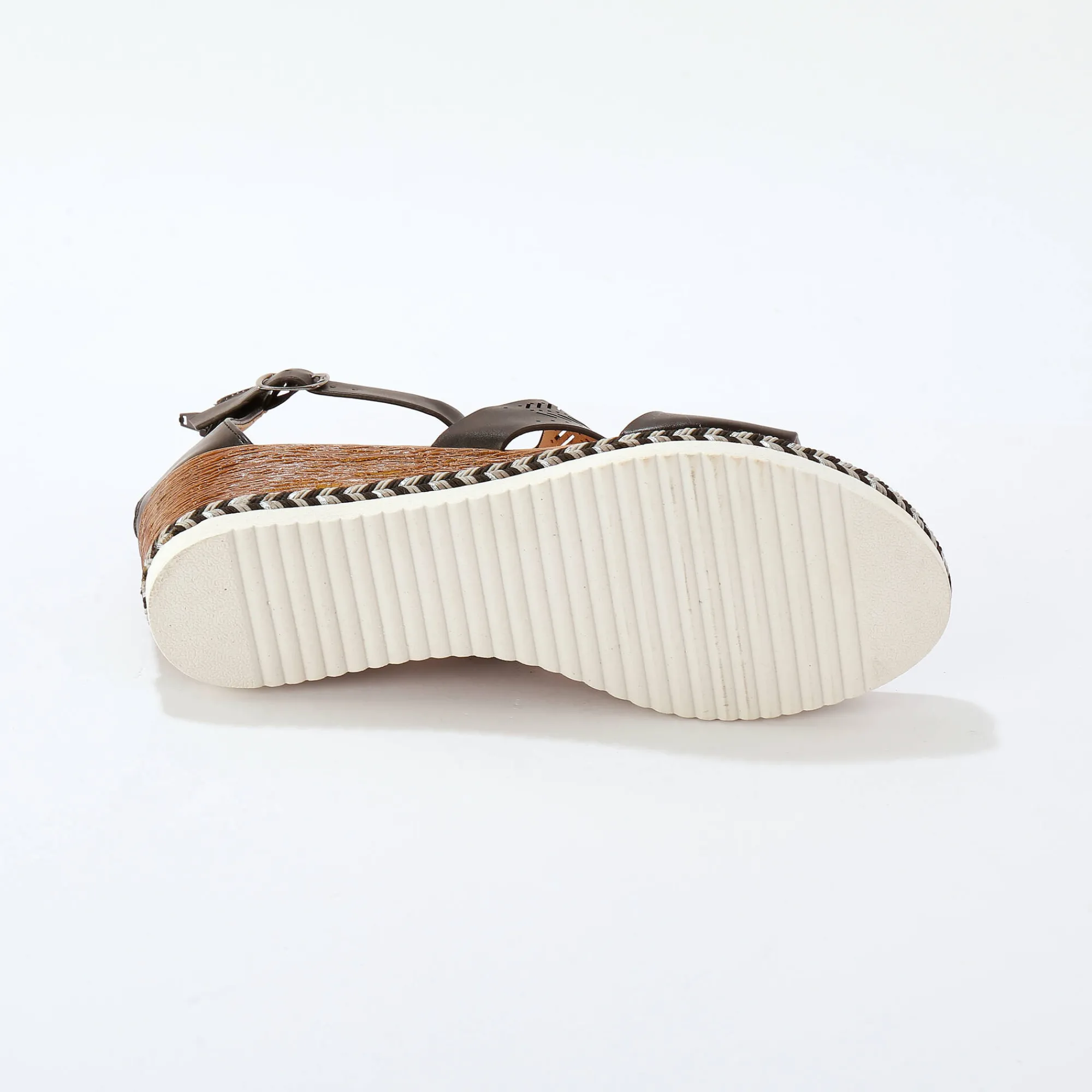 Sandalen En Espadrilles|Schoenen<Blancheporte Opengewerkte sleehaksandalen zwart