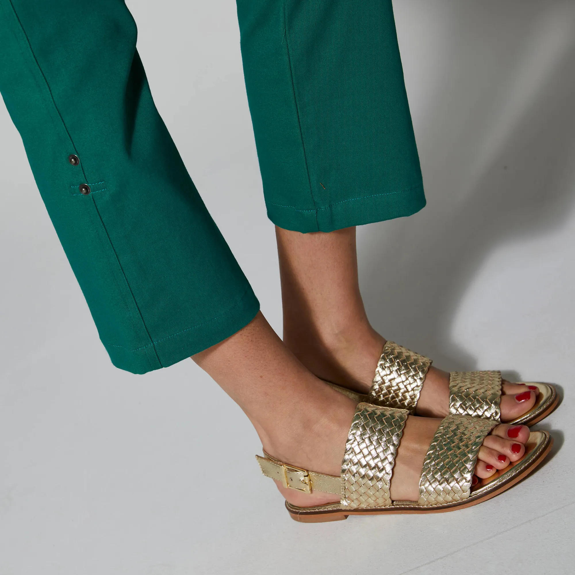 Jeans<Blancheporte Oprolbare 3/4-broek groen