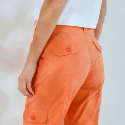 Broek<Blancheporte Oprolbare broek in battlestijl abrikoos