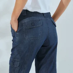 Jeans<Blancheporte Oprolbare jeans in battlestijl stone