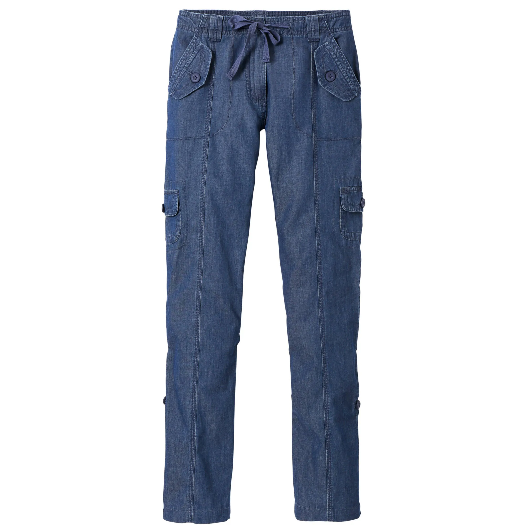 Jeans<Blancheporte Oprolbare jeans in battlestijl stone