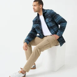 T-Shirt, Hemd En Polo<Blancheporte Overhemd met knopen, in geruit flanel van zware kwaliteit blauw / zwart