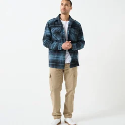 T-Shirt, Hemd En Polo<Blancheporte Overhemd met knopen, in geruit flanel van zware kwaliteit blauw / zwart