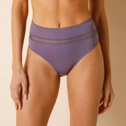 Slip En Shorty<Confidence Lingerie Paia microvezel en plumetis tule slip met hoge taille - set van 2 grijsparma