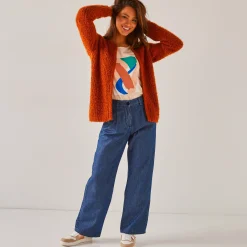 Trui En Vest<Blancheporte Paletotvest, harig tricot paprika