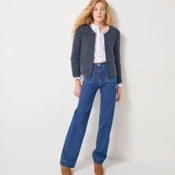 Trui En Vest<Blancheporte Paletotvest in zacht fantasietricot marine