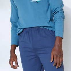 Pyjama En Kamerjas<Blancheporte Pantalon pyjama coton uni marine