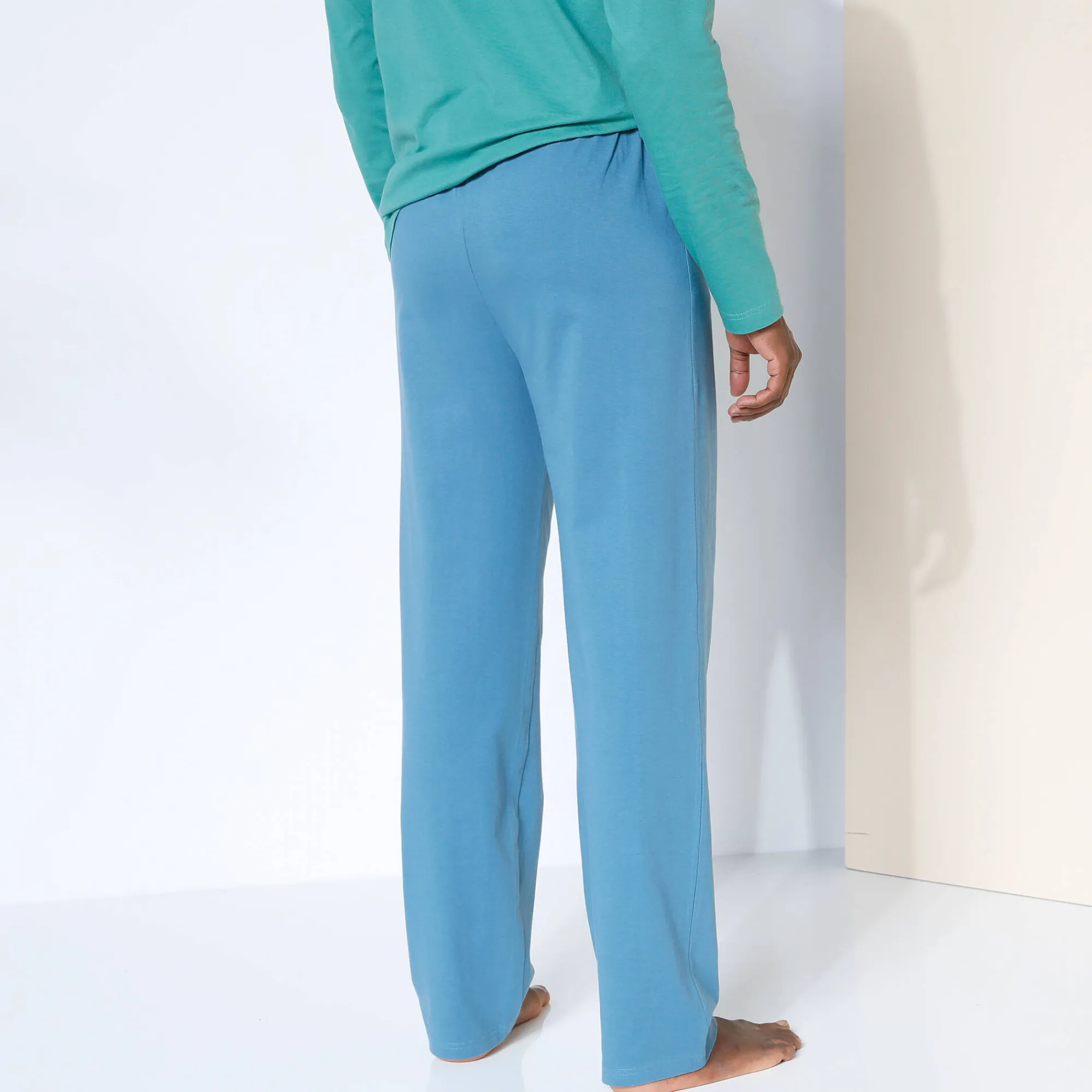 Pyjama En Kamerjas<Blancheporte Pantalon pyjama coton uni blauw