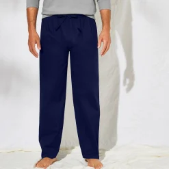 Pyjama En Kamerjas<Blancheporte Pantalon pyjama uni + carreaux bas droits - lot de 2 blauw + marine