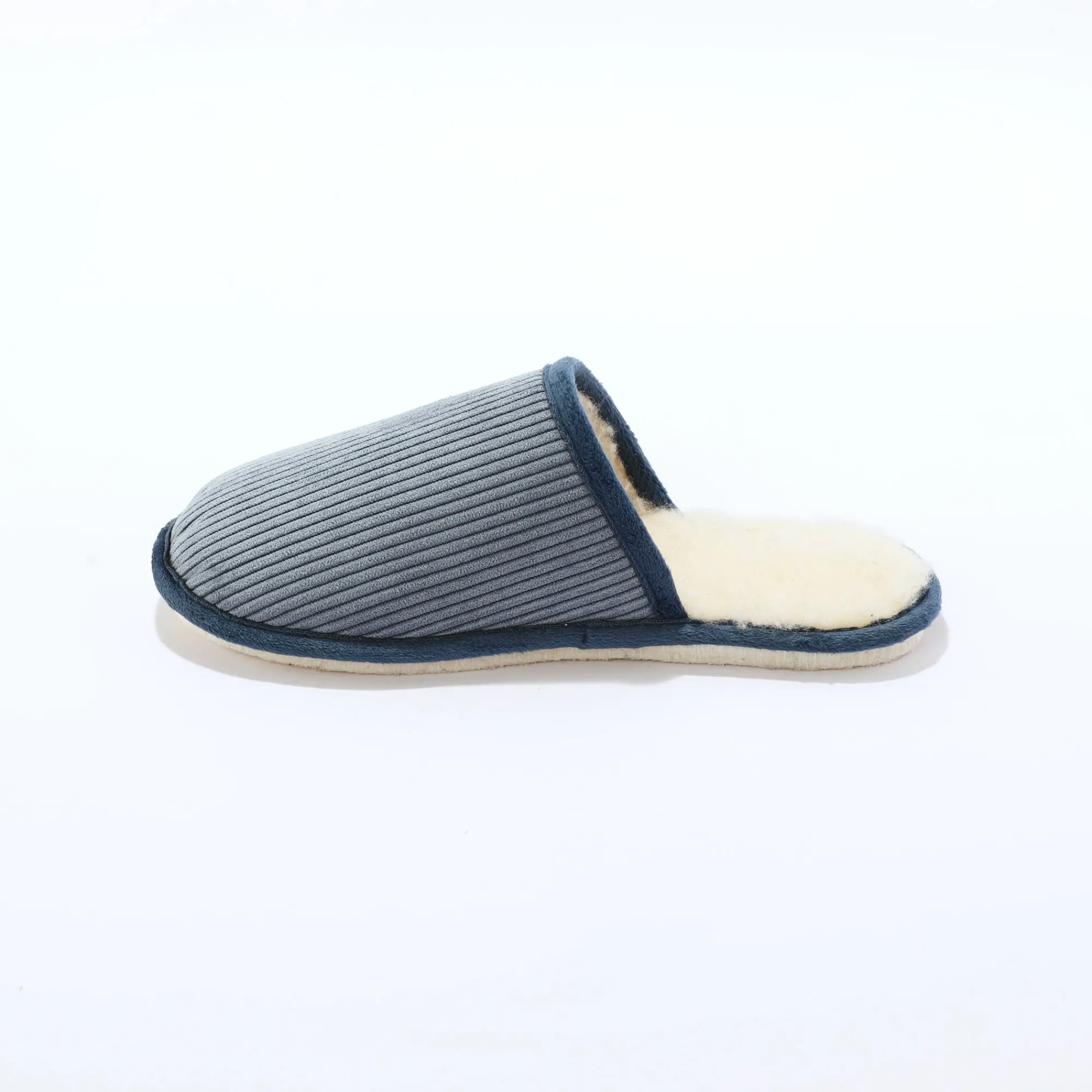 Sloffen|Sloffen<Blancheporte Pantoffelmuiltjes in velours jeansblauw