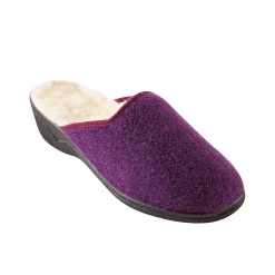 Sloffen|Sloffen<Blancheporte Pantoffels - wolvoering pruim