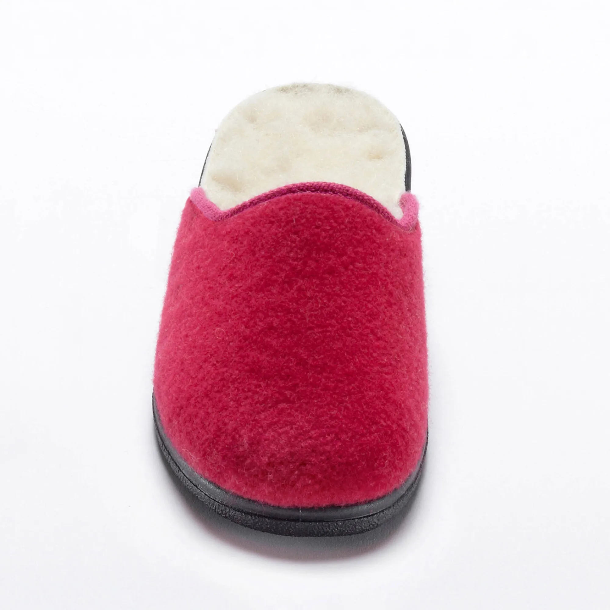 Sloffen|Sloffen<Blancheporte Pantoffels - wolvoering framboos