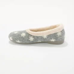 Sloffen|Sloffen<Blancheporte Pantoffels in ballerinamodel grijs