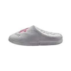 Sloffen|Sloffen<Blancheporte Pantoffels in fleece - geborduurde ster lichtgrijs
