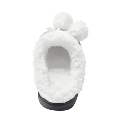 Sloffen|Sloffen<Blancheporte Pantoffels in fleece met bolletjesprint grijs