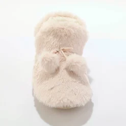 Sloffen|Sloffen<Blancheporte Pantoffels in laarsmodel met pompons en nepbontaspect roze