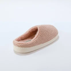 Sloffen|Sloffen<Blancheporte Pantoffels in muiltjesmodel, gevoerd roze