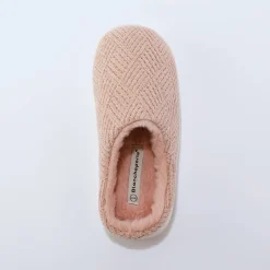 Sloffen|Sloffen<Blancheporte Pantoffels in muiltjesmodel, gevoerd roze