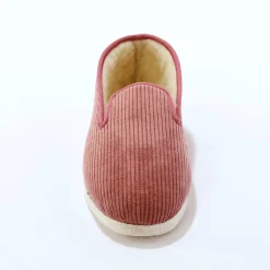Sloffen|Sloffen<Blancheporte Pantoffels in velours met wolvoering roze