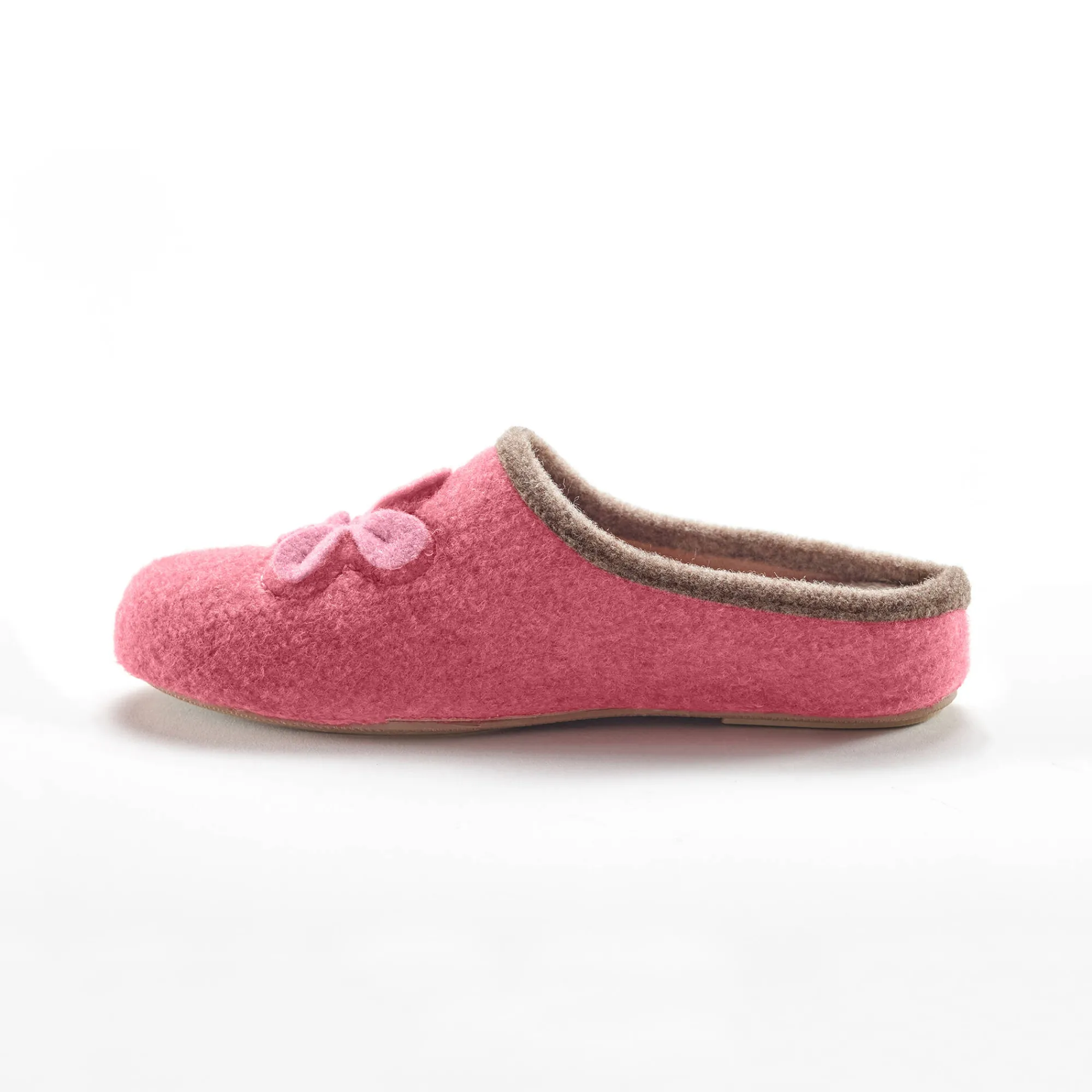 Sloffen|Sloffen<Blancheporte Pantoffels met opgelegde bloem - comfortabele breedte framboos