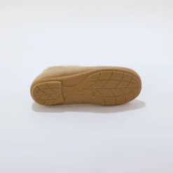 Sloffen|Sloffen<Blancheporte Pantoffels met rand, binnenkant met luipaardprint beige