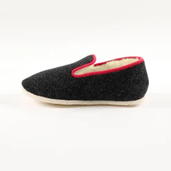Schoenen|Schoenen Heren<Blancheporte Pantoffels met wolvoering en stille viltzool grijs